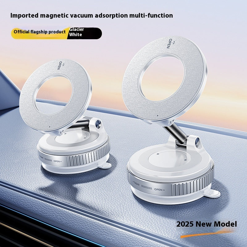 Magnetic Phone Holder with Suction Cup - Foldable and Adjustable Car Mount, Non-Slip for Daily Travel